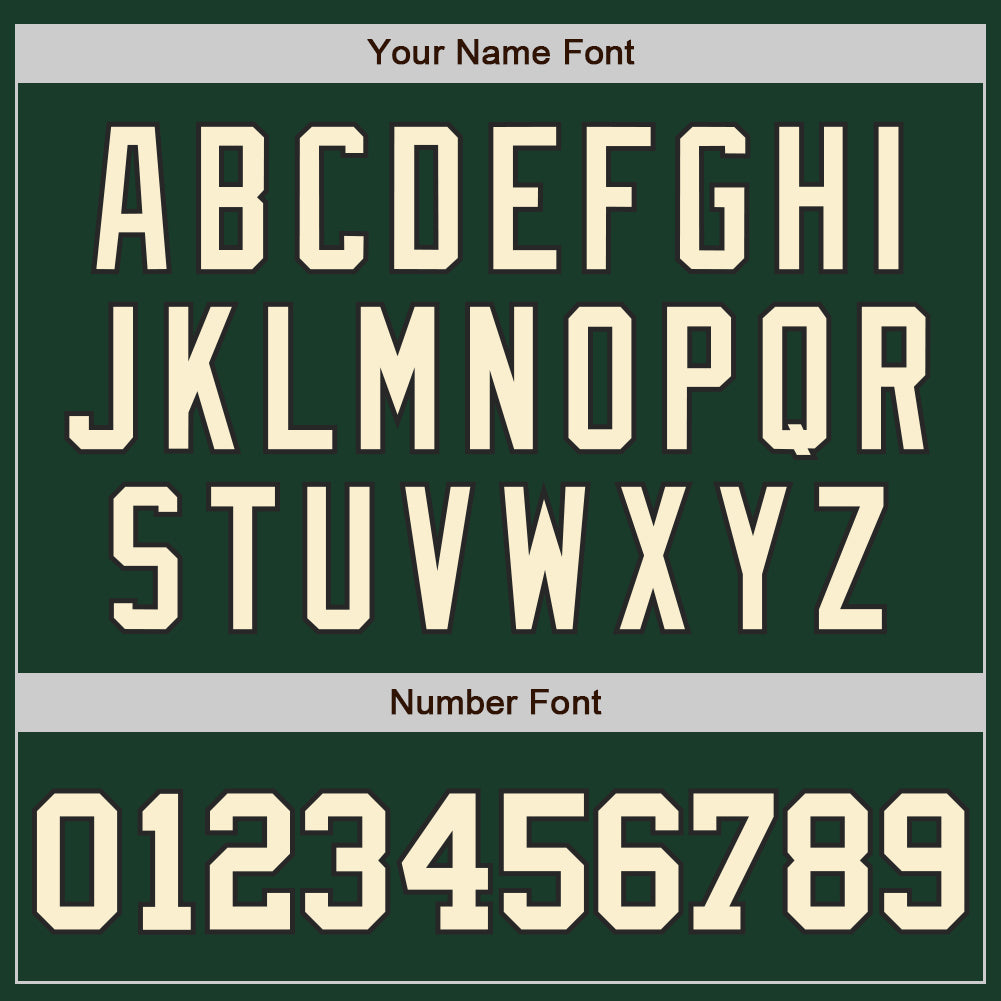 Custom Green City Cream-Black Authentic Baseball Jersey Custom Green City Cream Black Authentic Baseball Jersey for Men Custom Green City Cream-Black Authentic Baseball Jersey - Image 5