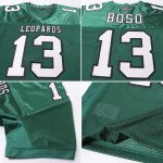 Custom Football Jersey - Authentic Green Cream Black Mesh Design Custom Green Cream-Black Mesh Authentic Football Jersey - Image 5