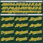 Custom Green & Gold Fade Baseball Jersey - Authentic Fashion Style Custom Green Gold-White Authentic Fade Fashion Baseball - Image 4