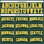 Custom Green Gold White Long Sleeve Performance Tee Shirt for Men and Women Custom Green Gold-White Long Sleeve Performance - Image 4