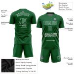 Custom Green White Saudi Arabian Flag Soccer Jersey Sublimation Uniform Custom Green Green-White Sublimation Saudi Arabian - Image 3