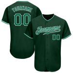 Custom Green Kelly Green White Baseball Jersey - Authentic Design for Fans Custom Green Kelly Green-White Authentic Baseball