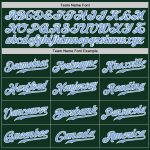 Custom Authentic Baseball Jersey in Green, Light Blue & White Custom Green Light Blue-White Authentic Baseball Jersey - Image 4