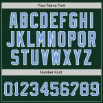Custom Authentic Baseball Jersey in Green, Light Blue & White Custom Green Light Blue-White Authentic Baseball Jersey - Image 5