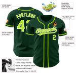 Custom Green Neon Baseball Jersey - Authentic Green-White Design for Fans Custom Green Neon Green-White Authentic Baseball - Image 3