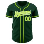 Custom Green Neon Baseball Jersey - Authentic Green-White Design for Fans Custom Green Neon Green-White Authentic Baseball - Image 2