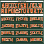 Custom Long Sleeve Performance T-Shirt in Green, Orange, and White Custom Green Orange-White Long Sleeve Performance T-Shirt - Image 4