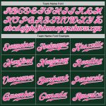 Custom Authentic Baseball Jersey - Green Pink White Design, Personalized Sports Apparel for Fans Custom Green Pink-White - Image 4
