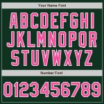 Custom Authentic Baseball Jersey - Green Pink White Design, Personalized Sports Apparel for Fans Custom Green Pink-White - Image 5