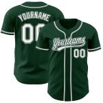 Custom Green White Gray Baseball Jersey - Authentic Sports Apparel Custom Green White-Gray Authentic Baseball Jersey