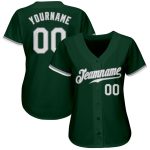 Custom Green White Gray Baseball Jersey Authentic Style 9099 Custom Green White-Gray Authentic Baseball Jersey Style 9099 - Image 2