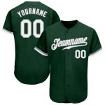Custom Green White Gray Baseball Jersey Authentic Style 9099 Custom Green White-Gray Authentic Baseball Jersey Style 9099
