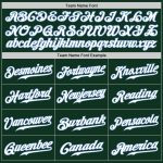 Custom Authentic Baseball Jersey - Green White Light Blue Design Custom Green White-Light Blue Authentic Baseball Jersey - Image 4