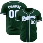 Custom Green White Light Blue Baseball Jersey - Authentic Style 8872 Custom Green White-Light Blue Authentic Baseball Jersey
