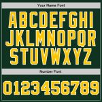 Custom Hunter Green Basketball Jersey - Authentic Gold-White Throwback Style Custom Hunter Green Gold-White Authentic Throwback - Image 3