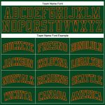 Hunter Green Orange Authentic Throwback Basketball Jersey - Custom Design Custom Hunter Green Green-Orange Authentic Throwback - Image 3