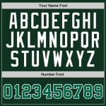 Custom Hunter Green Kelly Green White Basketball Jersey - Authentic Throwback Style Custom Hunter Green Kelly Green-White - Image 3