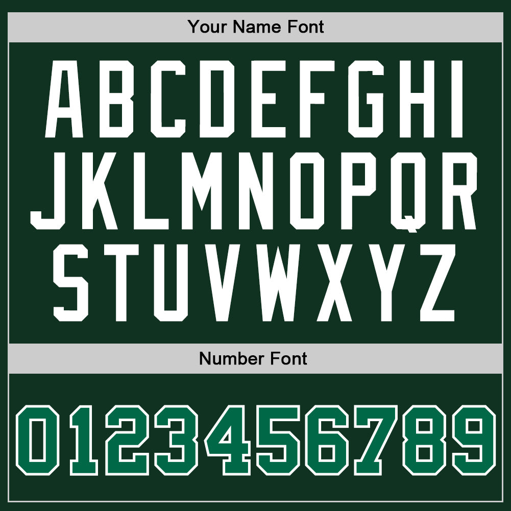 Custom Hunter Green Kelly Green-White Authentic Throwback Basketball Jersey Custom Hunter Green Kelly Green White Basketball Jersey - Authentic Throwback Style Custom Hunter Green Kelly Green-White - Image 3
