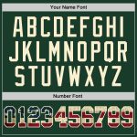 Custom Hunter Green Vintage USA Flag Basketball Jersey - Cream Authentic Throwback Custom Hunter Green Vintage USA Flag-Cream - Image 4