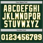 Hunter Green White-Gold Authentic Basketball Jersey - Custom Throwback Design Custom Hunter Green White-Gold Authentic Throwback - Image 3