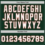 Hunter Green White-Orange Authentic Basketball Jersey Custom Throwback Design Custom Hunter Green White-Orange Authentic - Image 3