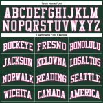 Hunter Green White-Pink Authentic Basketball Jersey, Custom Throwback Design Custom Hunter Green White-Pink Authentic Throwback - Image 3
