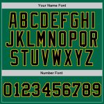 Kelly Green Black and Gold Authentic Throwback Basketball Jersey - Custom Design Custom Kelly Green Black-Gold Authentic - Image 3