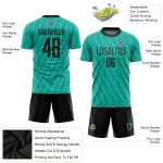 Custom Black Sublimation Soccer Jersey in Kelly Green - Personalized Uniform Custom Kelly Green Black Sublimation Soccer - Image 3