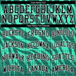 Custom Basketball Jersey Sublimation Suit - Kelly Green, Black & White Round Neck Custom Kelly Green Black-White Round Neck - Image 4