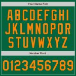 Custom Authentic Baseball Jersey in Kelly Green and Blaze Orange Custom Kelly Green Blaze Orange Authentic Baseball Jersey - Image 5