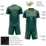 Custom Kelly Green Gold Sublimation Soccer Jersey, Style 7796 - Athletic Uniform for Teams and Players Custom Kelly Green - Image 3