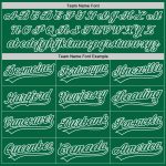 Custom Kelly Green Authentic Baseball Jersey - Green & White Design Custom Kelly Green Kelly Green-White Authentic Baseball - Image 4