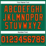 Custom Kelly Green Basketball Jersey Authentic Throwback Orange-Black Design Custom Kelly Green Orange-Black Authentic Throwback - Image 4