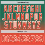 Custom Kelly Green Orange White Basketball Jersey Authentic Fade Design Custom Kelly Green Orange-White Authentic Fade Fashion - Image 3