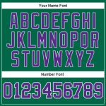 Authentic Throwback Basketball Jersey - Custom Kelly Green with Purple and White Custom Kelly Green Purple-White Authentic - Image 4