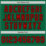 Custom Authentic Baseball Jersey in Kelly Green, Red, and Black Custom Kelly Green Red-Black Authentic Baseball Jersey - Image 5