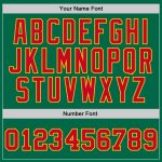 Custom Kelly Green Red Gold Basketball Jersey - Authentic Throwback Style Custom Kelly Green Red-Gold Authentic Throwback - Image 3