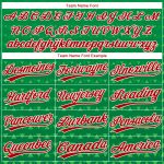 Authentic 3D Pattern Baseball Jersey in Kelly Green, Red & White - Custom Design Custom Kelly Green Red-White 3D Pattern - Image 4