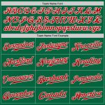Custom Baseball Jersey Authentic Style 9677 - Kelly Green Red-White Design Custom Kelly Green Red-White Authentic Baseball - Image 4