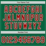 Custom Baseball Jersey Authentic Style 9677 - Kelly Green Red-White Design Custom Kelly Green Red-White Authentic Baseball - Image 5