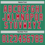Custom Red-White Hockey Jersey in Kelly Green | Personalized Team Apparel Custom Kelly Green Red-White Hockey Jersey - Image 4