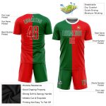 Portuguese Flag Soccer Jersey Custom Green Red-White Sublimation Uniform Custom Kelly Green Red-White Sublimation Portuguese - Image 3