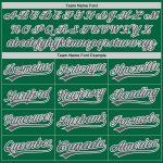 Custom Steel Gray White Kelly Green Authentic Baseball Jersey Custom Kelly Green Steel Gray-White Authentic Baseball Jersey - Image 4