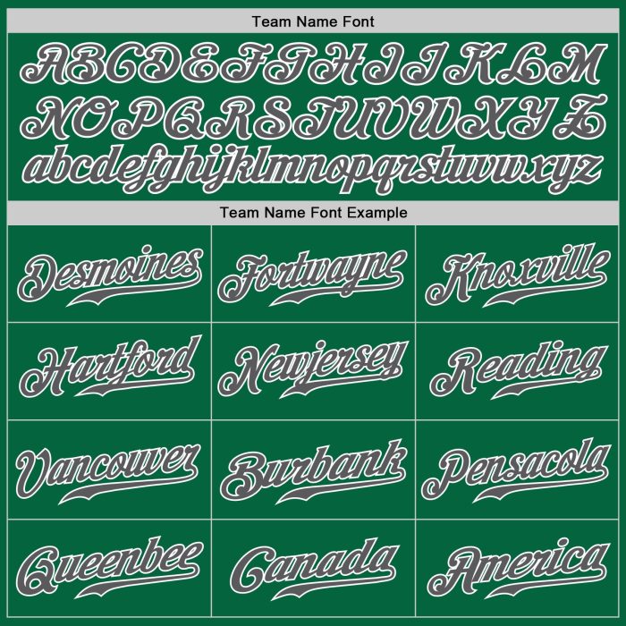 Custom Kelly Green Baseball Jersey, Gray-White Style 7086 - Authentic Athletic Apparel Custom Kelly Green Steel Gray-White - Image 5