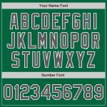 Custom Kelly Green Baseball Jersey, Gray-White Style 7086 - Authentic Athletic Apparel Custom Kelly Green Steel Gray-White - Image 4