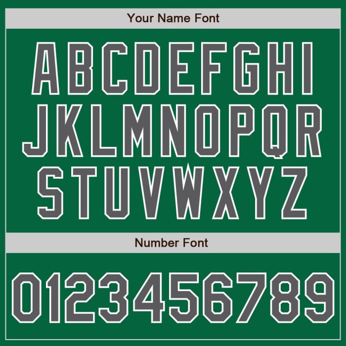 Custom Kelly Green Baseball Jersey, Gray-White Style 7086 - Authentic Athletic Apparel Custom Kelly Green Steel Gray-White - Image 4