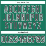 Kelly Green Custom Basketball Jersey - Authentic Throwback Steel Gray-White Custom Kelly Green Steel Gray-White Authentic - Image 4