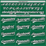 Custom Authentic Baseball Jersey in Kelly Green, White & Black Design Custom Kelly Green White-Black Authentic Baseball Jersey - Image 4
