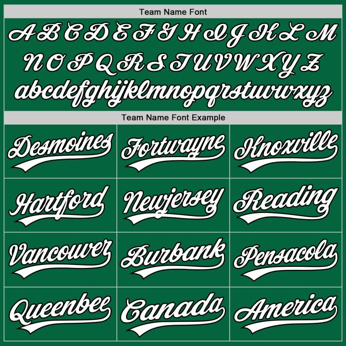 Custom Authentic Baseball Jersey in Kelly Green, White & Black Design Custom Kelly Green White-Black Authentic Baseball Jersey - Image 4