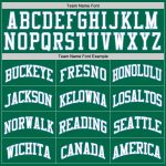Custom Kelly Green White Light Blue Basketball Jersey - Authentic Throwback Design Custom Kelly Green White-Light Blue Authentic - Image 4